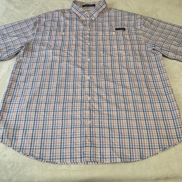 Columbia PFG Super Tamiami Shirt Mens Size XXL Vented Multicolor Plaid - Picture 1 of 8